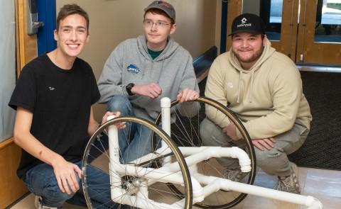 group of students with wheelchair